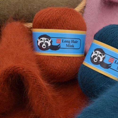 50+20g Long Plush Mink Yarn Knitting Tricot Wol Down Mink Yarn Cashmere Wool Yarn