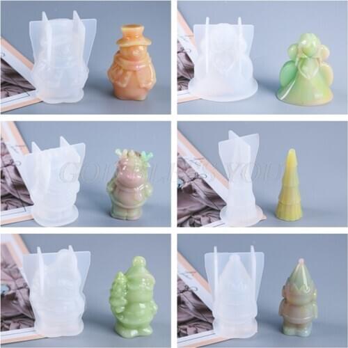 DIY Christmas 3D Doll Decorations Casting Silicone Mould Crafts Jewelry Making Tool Crystal Epoxy Resin Mold Drop Shipping