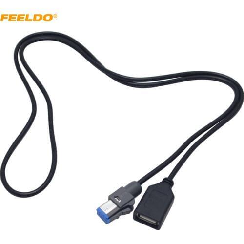 FEELDO 1PC Car Audio 4PIN USB Cable Adapter Female USB Connector for Nissan Teana Qashqai 2012 #MX5659