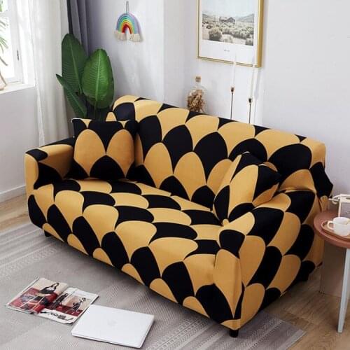 Geometric Elastic Sofa Cover for Living Room Modern Sectional Corner Sofa Slipcover Couch Cover Chair Protector 1/2/3/4 Seater