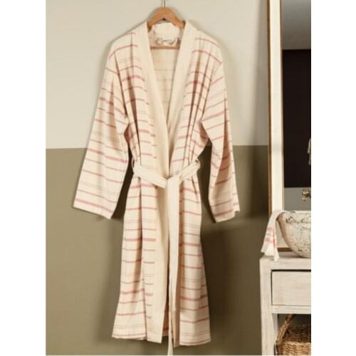 Kimono Bathrobe Nightgown Unisex Man Woman Robe Four Season Cotton Sleepwear Comfortable Soft Dry Moisture Absorber Pajamas