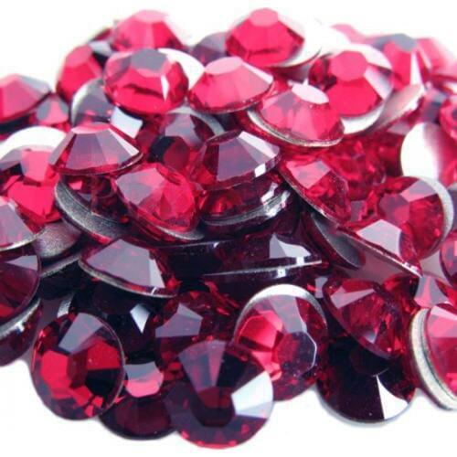 Good Quality ss3-ss34 Siam Flat Back Nail Art Glue On Non Hot Fix Crystals