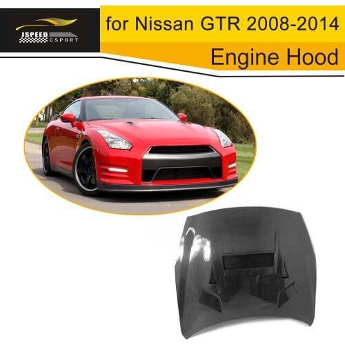 Carbon fiber engine hood bonnet hoods for Nissan GTR 2008 - 2014 Car Styling