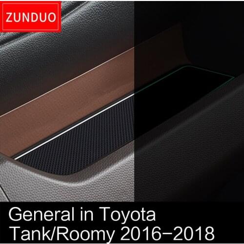 ZUNDUO Gate slot pad For Toyota TANK/ROOMY 2016 - 2018 Accessories Rubber Coaster Car Mat Interior Door Mats Cup Mat Car Sticker