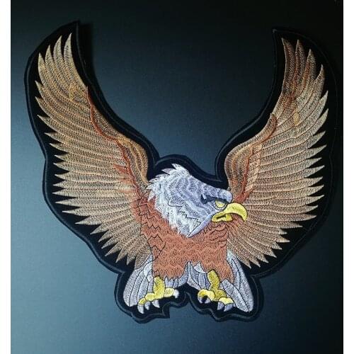 New Leather Embroidered Biker Patches for Jeans Men Jacket Clothing Eagle Animal Punk Style Patch Stickers on Motorcycle Parches