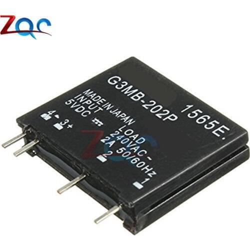 5PCS Relay Module G3MB-202P G3MB 202P DC-AC PCB SSR In 5V DC Out 240V AC 2A Solid State Relay Module