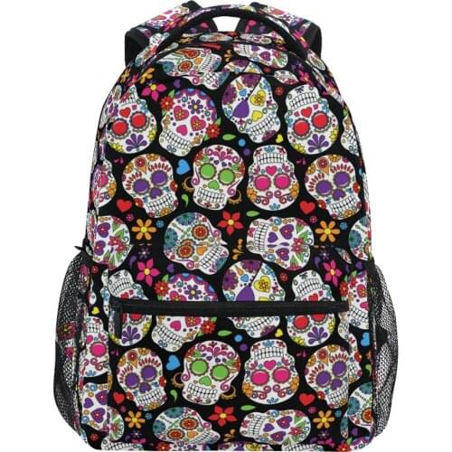 2020 Fashion Mens Backpack Bag Male Polyester skull Laptop Backpack Computer Bags high school student college students bag male