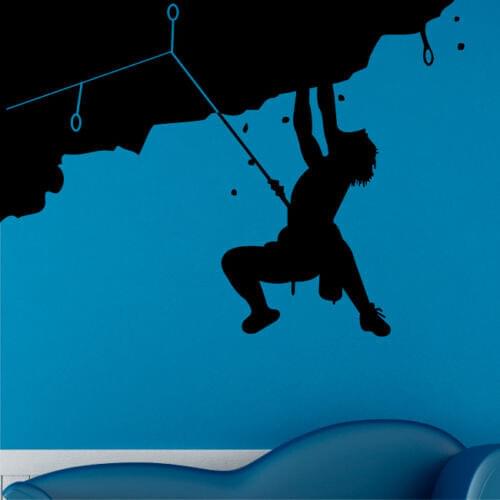 ROCK CLIMBING wall stickers men mountain climber sticker art vinyl climbers art mural decal home decoration accessories