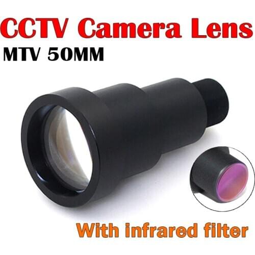 New HD 1/3'' 50mm Action Camera lens 6.7 degree M12 CCTV MTV Board IR Lens With infrared filter for Security CCTV Video Camera