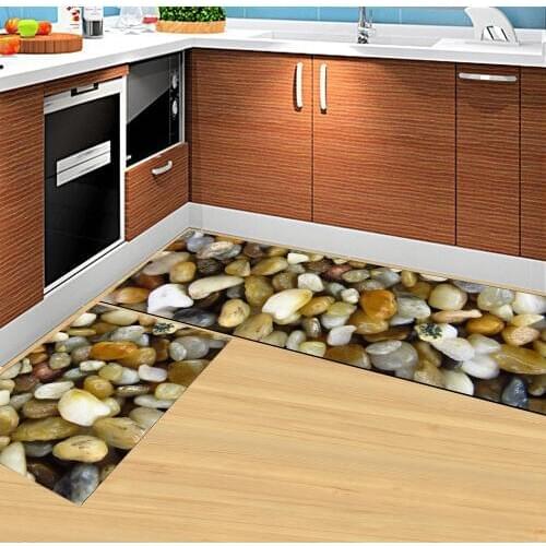 New 2pcs/set Anti-skid Flannel Carpet Thicken Soft Kitchen Bathroom Rugs Office Bedroom Livingroom Floor Door Mat Pat Bathmat
