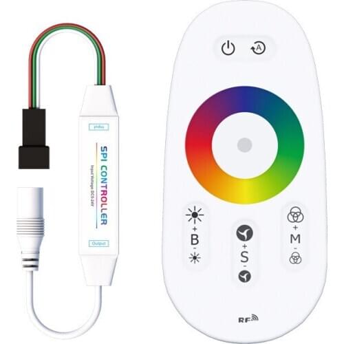 New Touch smart pixel led controller one control support2048 pixels. one RF touch remote control
