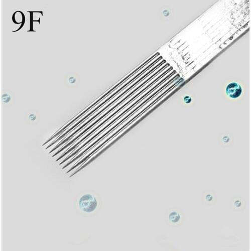Box Of 50pcs Disposable Sterilized 9F Tattoo Needles (9 Flat) Wholesale Supply