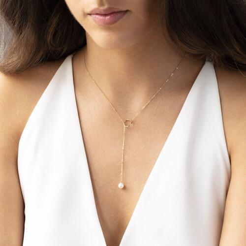 Natural Pearl Necklace Handmade Jewelry Gold Filled Choker Pendants Boho Collier Femme Kolye Jewelry Women Necklace