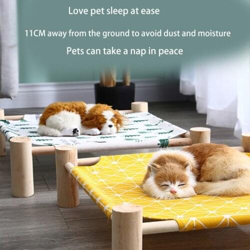 Pet Cot Bed For Cat Dog Portable Elevated Summer Breathable Detachable Raised Kitty Puppy Nest Bed Durable Pet Supplies