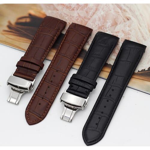 18mm 22mm 23mm 24mm Arc Watch Strap High Quality Cow Leather For T035 1853 Watch Band Tclassic Couturier T035627 T035407