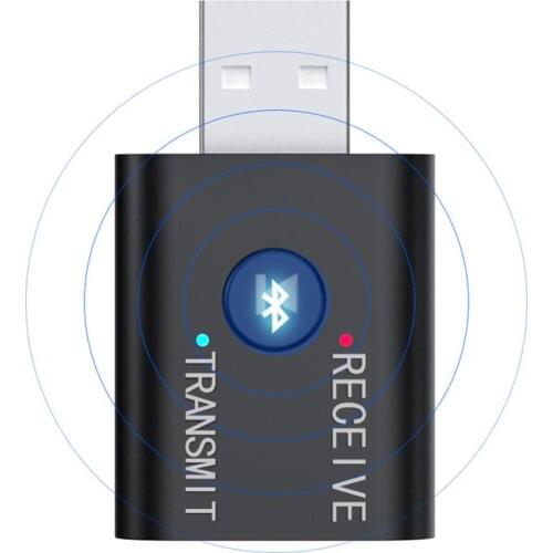 USB Bluetooth 5.0 Adapter Audio Transmitter Bluetooth Receiver Mini Stereo Bluetooth Dongle Wireless Adapter for Computer PC