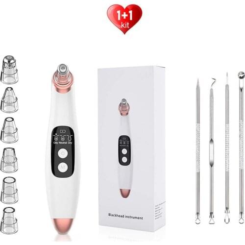 Blackhead Remover Electric Facial Vacuum Skin Care Acne Pore Cleaner USB Rechargeable Facial Vacuum Cleaner Beauty Skin Tool