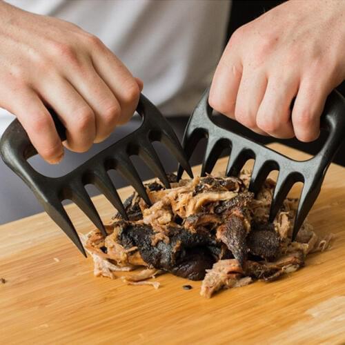 2 piece Bear Meat Claws Barbecue Fork Manual Pull Meat Shred Pork Clamp Roasting Fork Kitchen BBQ Tools Pull Shred Pork Shredde