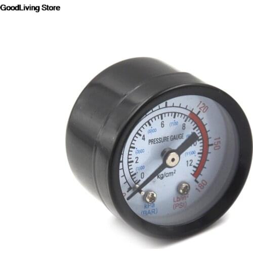 1 PC Double Scale Bar Air Pressure Gauge 10mm 1/4 BSP Thread 0-180 PSI 0-12 Manometer For Air Compressor Iron