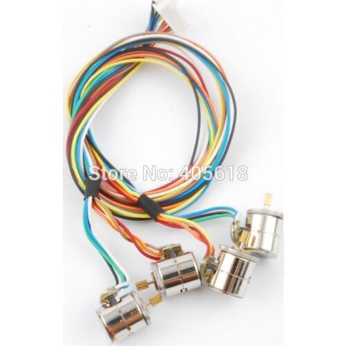 10pcs DC1.5V-3V Wire 2 Phase micro stepper motor with output copper gear Miniature stepper motor D8mm x H9.2mm