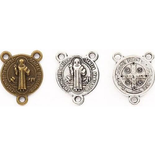 100pcs 18*14MM Tibetan silver color religious connector charms antique bronze pendants for bracelet necklace earring diy jewel