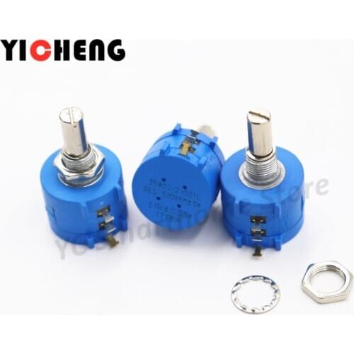 2Pcs 3590S Precision multi-turn winding potentiometer ,Rotate, feel good, Knob switch