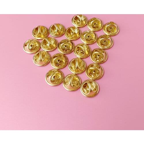 20pieces/lot Brooch pin buckle metal black pink yellow Clasps for custom pin Jewelry Accessories and Parts
