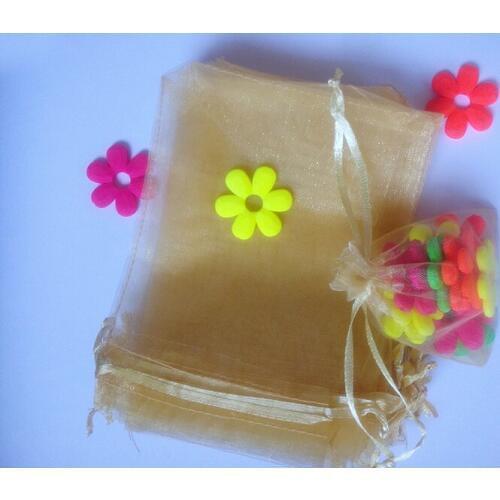 200pcs gold organza gift bags 15x20cm party bags for women event wed Drawstring bag Jewelry Display Bag Pouch diy accessories