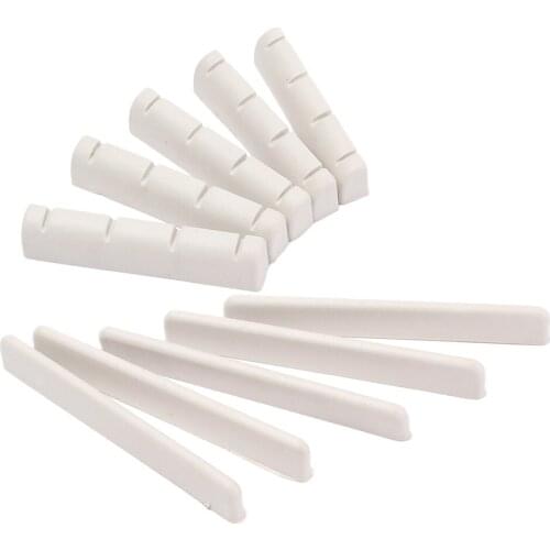 [5 Sets of 10 Pieces] 4 String Bone Head Nut And Bridge Nut for Classical Acoustics