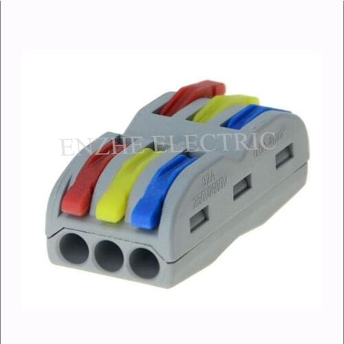 50pcs SPL-3C Quick connector Fast multi-function wire connecting artifact splicing one to open the docking terminal