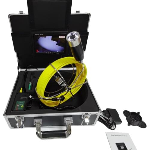 7in 42mm Dual Lens IP68 HD Waterproof Handheld Pipe Sewer Inspection Video Camera with LED Light