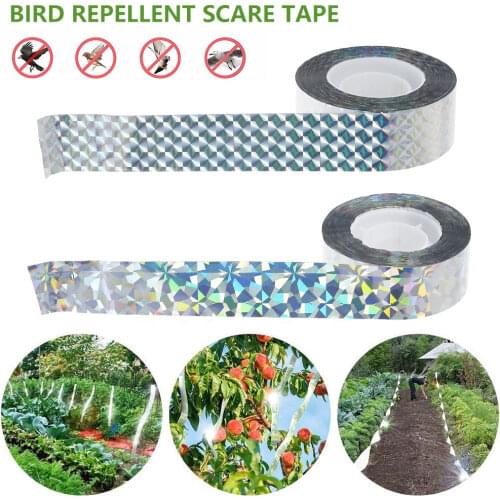 80m Bird Repellent Ribbon Flashing Reflective Bird Deterrent Tape Keep Away Pigeons Ducks Crows Outdoor Hanging Ornament