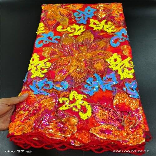 African Lace Fabric 2021 Embroidered Nigerian Laces Fabric Bridal High Quality French Tulle Lace Fabric with Stones YYN136