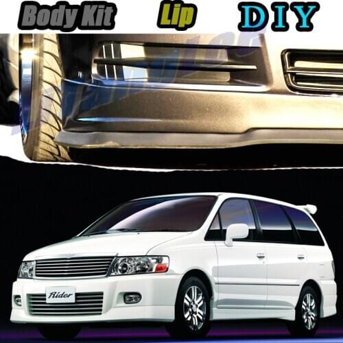 Car Bumper Lip Front Spoiler Skirt Deflector For Nissan Bassara JU30 Tune Car Modified Body Kit VIP Hella Flush Lips