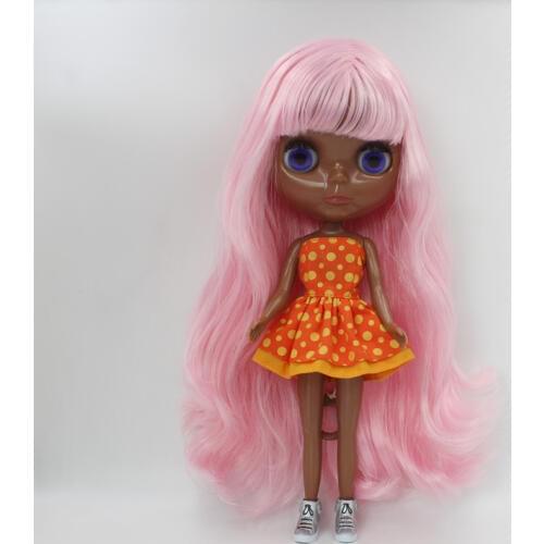 Free Shipping big discount RBL-557 DIY Nude Blyth doll birthday gift for girl 4colour big eye doll with beautiful Hair cute toy