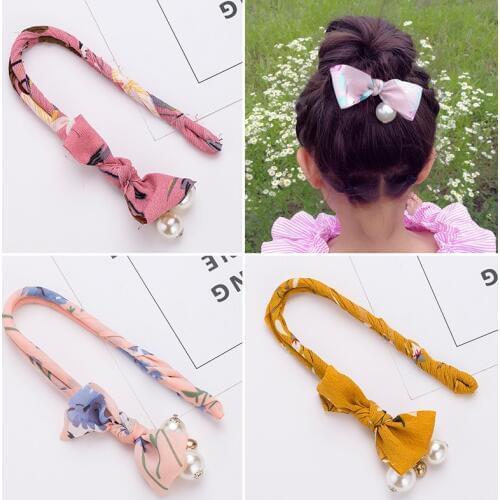 Children Flower Hair Styling Tools Multi Function Hair Donut Girls Hair Accessories Twister Magic DIY Tool Magic Bun Maker