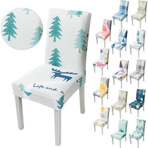 Elastic Stretch Dining Cover Childish Chair Cover Protector Anti-Dust Furniture Decor For Wedding Banquet Party 1/2/4/6/8pcs
