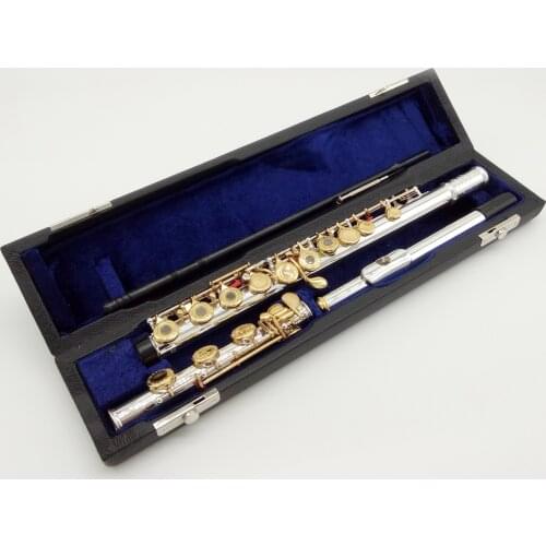 Free Shipping De Xin Flute Engraving Hand Carved Keys Gold Plating Flutes B Leg Open Holes 17 Gold Keys