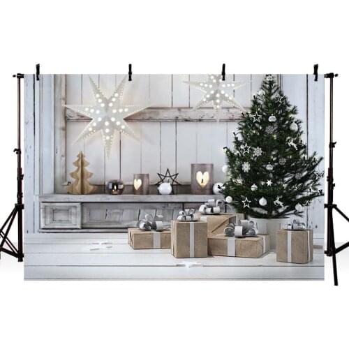 Photography Backdrop christmas tree gift decorate backdrops Photo Prop Christmas decoration Art Fabric backgrounds
