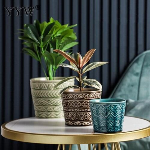 Ceramic Flower Pot Succulent Potted Flower Combination Orphan Product Large Medium And Small Home Garden Combined Flower Pot Set