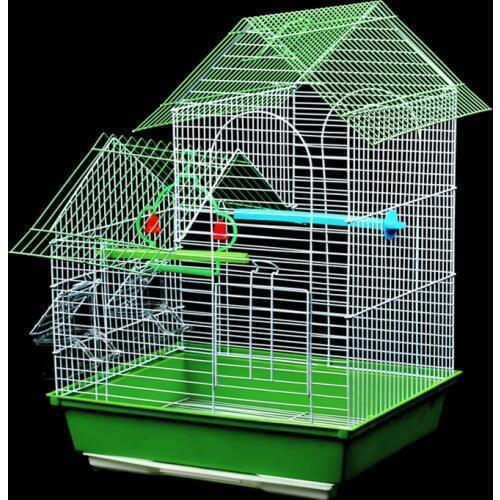 Bird Cages Houses Metal Iron Parrot Villa Cage Cockatiel Large Home Aviary Pet Carrier