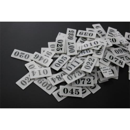 Adhesive Acrylic Desk Table Sign Sticky Number Card Plate Storage Cabinet Shelf Number Sticker Door Doorplate Number Signage Tag