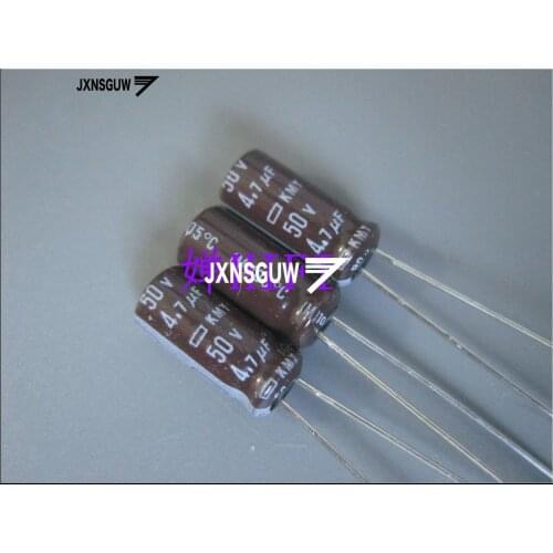 20PCS NIPPON KMY 50V4.7UF 5X11MM NCC long life electrolytic capacitor 4.7UF/50V CHEMI-CON 105 degrees 4.7uF 50V