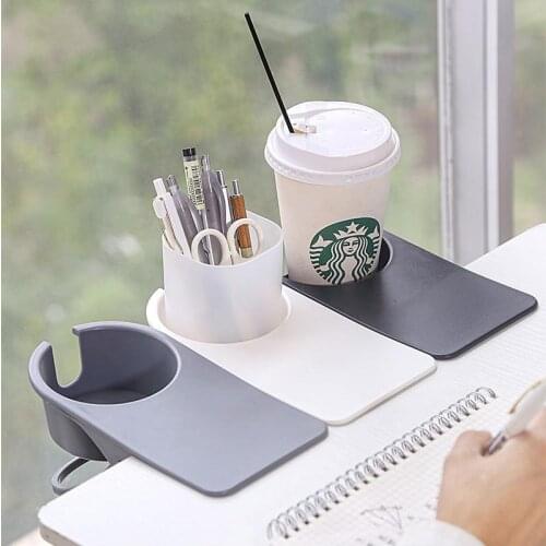 Creative Coffee Cup Holder Table Side Water Cup Shelf Office Use Esktop Fixed Cup Holder Desk Stationery Pen Holder Storage Rack