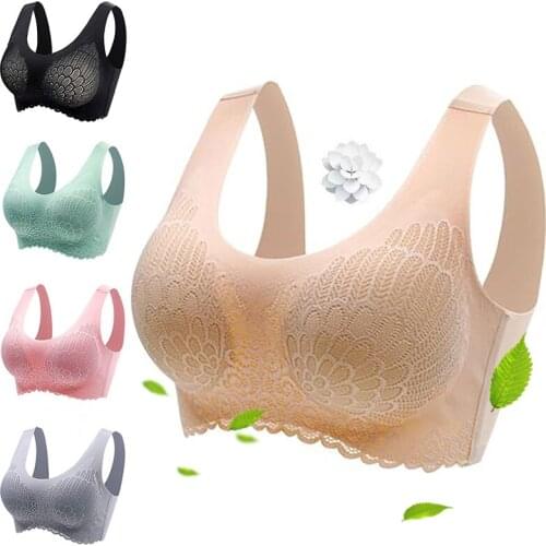 Latex Bra Seamless Bras For Cotton Womens Underwear Sexy Bh Push Up Bralette Female With Pad Vest Top Bra Solid Color Lingerie