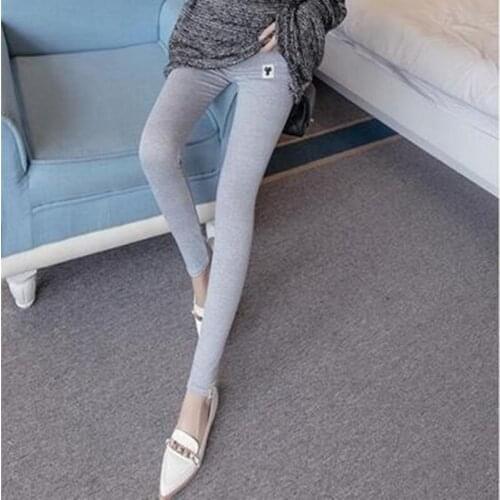 Maternity Leggings High Elastic Pregnant Women Pants Cotton Black Gray Spring Summer New Style