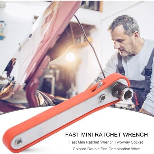 Mini Ratchet Wrench 1/4 Screwdriver Hexagon Bidirectional Control Dual Purpose Socket Spanner Repairing Tool