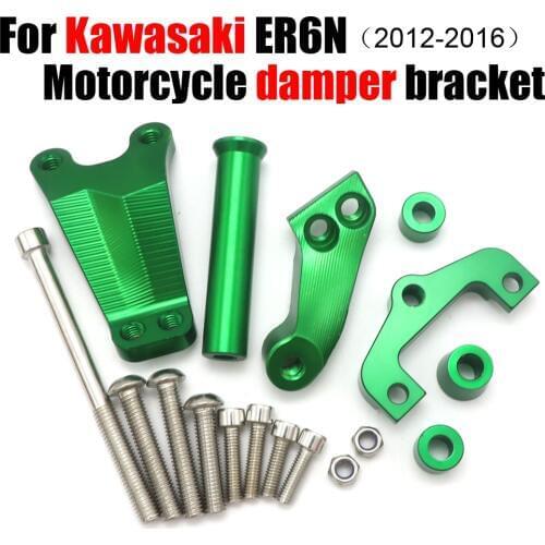 Motorcycle CNC Aluminum Adjustable Motorcycle Steering Stabilizer Damper Bracket Mount Kit For Kawasaki ER6N 2012-2016