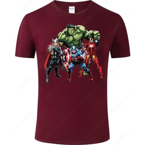 2021 New Marvel The Avengers T Shirt Men Summer Cotton Short Sleeve Print T-Shirt Male Cool Tee Camisa Hombre Unisex Clothes J97
