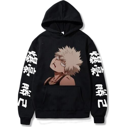 My Hero Academia Bakugou Katsuki Men Female Hoodies Autumn Casual Pullover Sweats Hoodie Japan Anime Hip Hop Hoodie